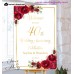 Red Roses 40th Anniversary welcome sign template,40th Anniversary welcome sign,(16)